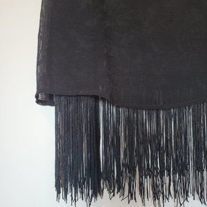 Fun Black Fringe Top